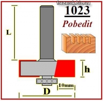 Фрезы для пазов с нижним подшипником 1023 Pobedit