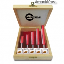 Набор фрез пазовых прямых, 5 шт. INTERTOOL