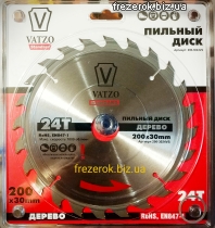 Пила дискова 200*30*24z  VATZO standart
